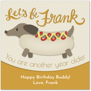 Pet Frank Dog Card