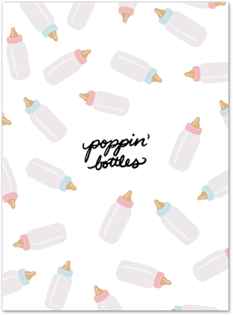 Poppin Bottles’ Baby Card by Slightly Stationery Card