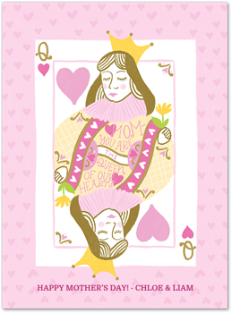 Queen Of Hearts Mother's Day Card