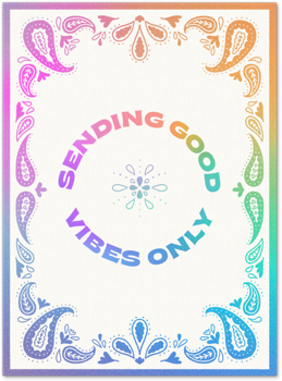 Rainbow Bandana Get Well Good Vibes Card