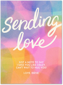 Sending Love Abstract Card