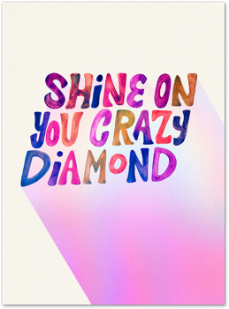 Shine On You Crazy Diamond Card by CatCoq Card