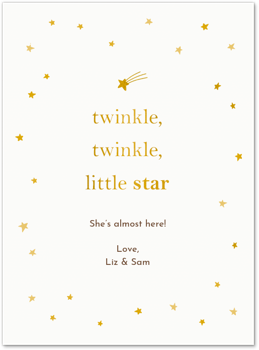 Shooting Star Baby Shower Card