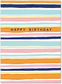 Simple Stripes Birthday Card by Slightly Stationery Card