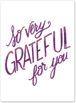 So Grateful for You Card by Slightly Stationery Card