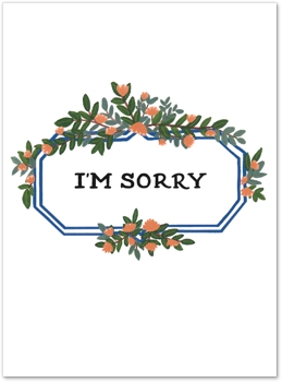 Sorry Marquee Card by Slightly Stationery Card