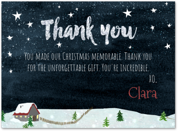 Starry Sky Thanks Card