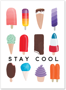 Stay Cool Card by Slightly Stationery Card