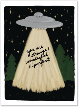 Strange & Wonderful Card by Slightly Stationery Card