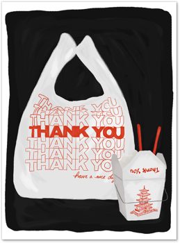 Takeout Thank You Card by Slightly Stationery Card