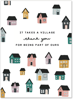 Thank You Village Card by Slightly Stationery Card