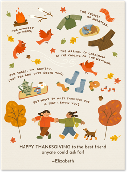 Thanksgiving List Card