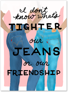 Tight Friendship Card by Slightly Stationery Card