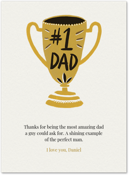 Trophy Dad Card