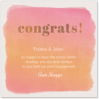 Watercolor Congrats Card
