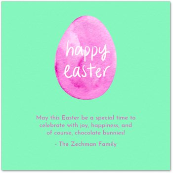 Watercolor Egg Card