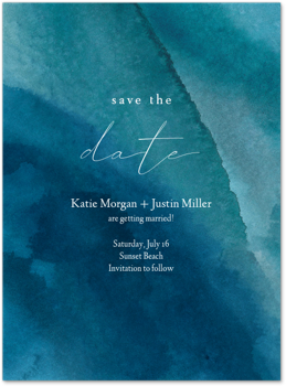 Watercolor Wave (Save the Date) Card