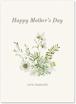 White Flowers & Greenery (Mother's Day) Card