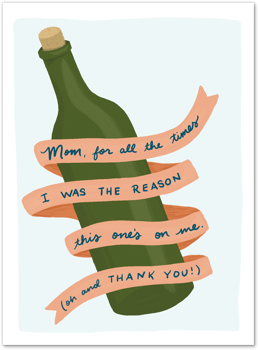 Wine on Me Card by Slightly Stationery Card