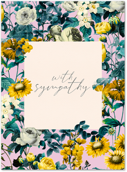 Yellow Flower Sympathy by Burcu Korkmazyurek Card