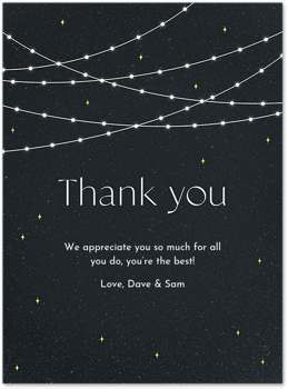 String Lights Thank You Card