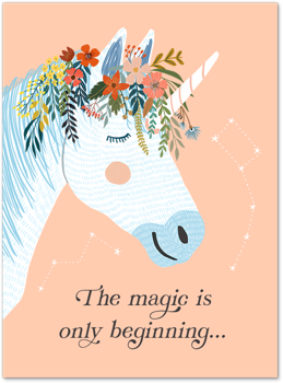 Woodland Unicorn Baby Shower by Mia Charro Card
