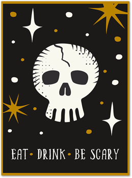 Eat Drink Be Scary Card