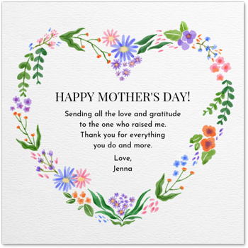 Floral Heart Card
