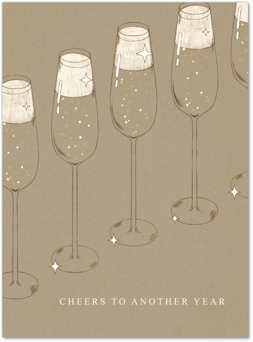 Cheers to Another Year Card