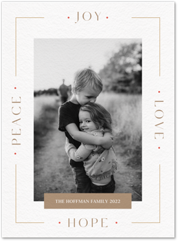 Joy Love Hope Peace Border Light UYO Card