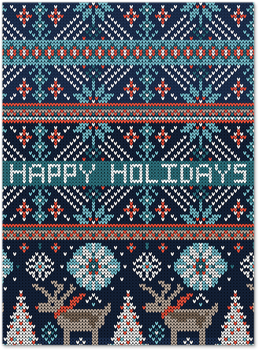 Fair Isle Holiday Sweater Card