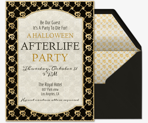 After Life Skulls Invitation