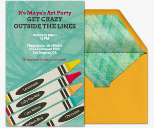 Color Me Happy Invitation