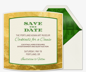 Gilded Green Invitation