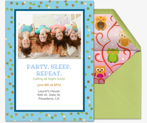Party Sleep Repeat Invitation