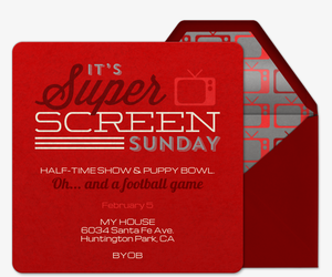 Super Screen Sunday Invitation