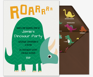 Triceratops Invitation