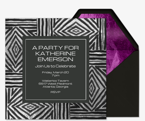 Foil Zigzag Invitation