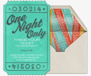 One Night Only Invitation