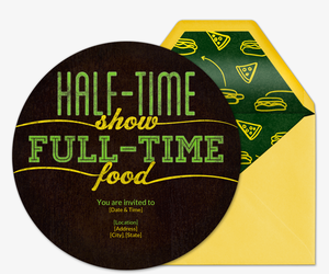 Half Time Invitation