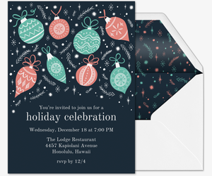 Holiday Ornaments Invitation