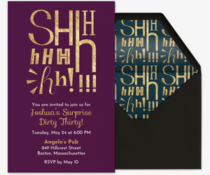 Shhh a Surprise Invitation