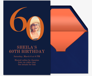 Classic Decade Sixty Invitation