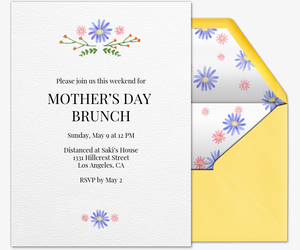 Floral Watercolor Motif Invitation