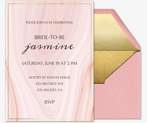 Pink Marble Invitation