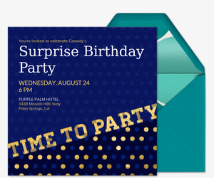 Time to Party Invitation