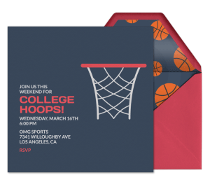 College Basketball Invitation