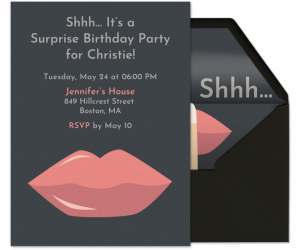 Don't Say a Word Invitation