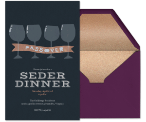 Passover Glasses Invitation