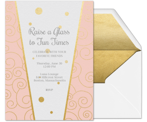 Raise A Glass Invitation